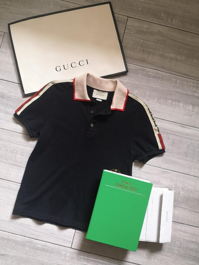610 GUCCI Stripe Polo Shirt x BNEW Gucci Address Book x Chanel Camellia Gold Metal Bookmark GWP AUTHENTIC