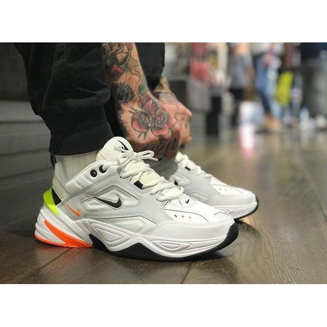 7.5uk Nike M2K Tekno Pure Platinum Volt Orange