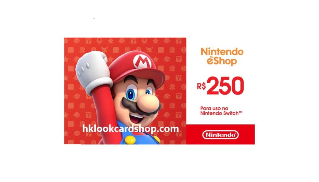 預付卡專營 巴西nintendo Switch Eshop Gift Card 任天堂預付卡ns 點數卡r 250 Brl 里拉reais 遊戲機 遊戲機遊戲 Carousell