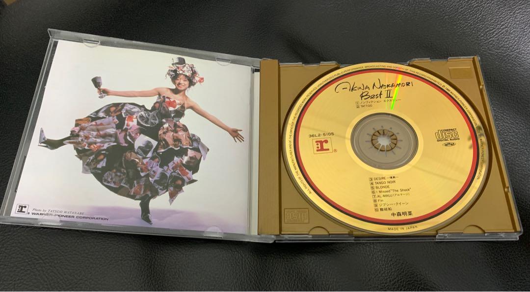 中森明菜Akina Nakamori best II 1989日本版24K 純金CD, 興趣及