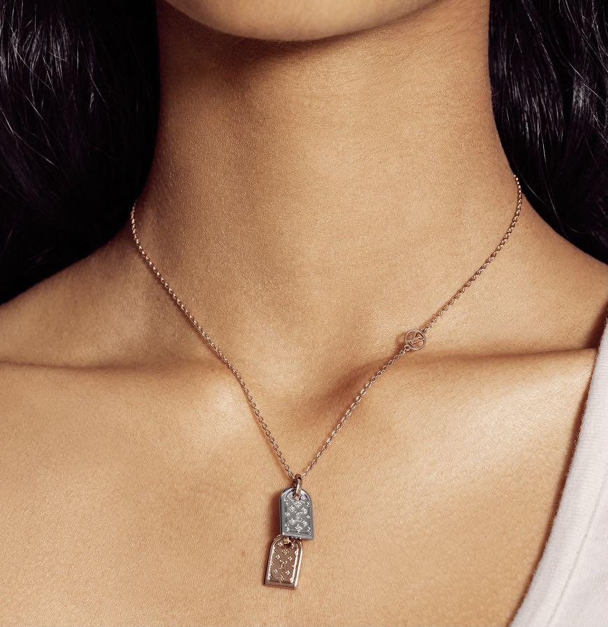 Louis Vuitton LV Nanogram tag Choker necklace Metal ref.274314