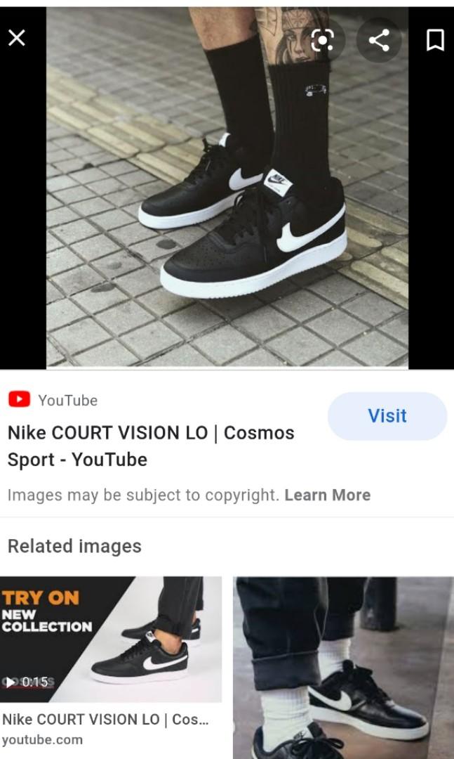 NIKE Size 9.5 UK 8.5 BR 41 EU43 27.5cm. NIKE Authentic Unisex Court Vision Low In Black Still Brand New in Box