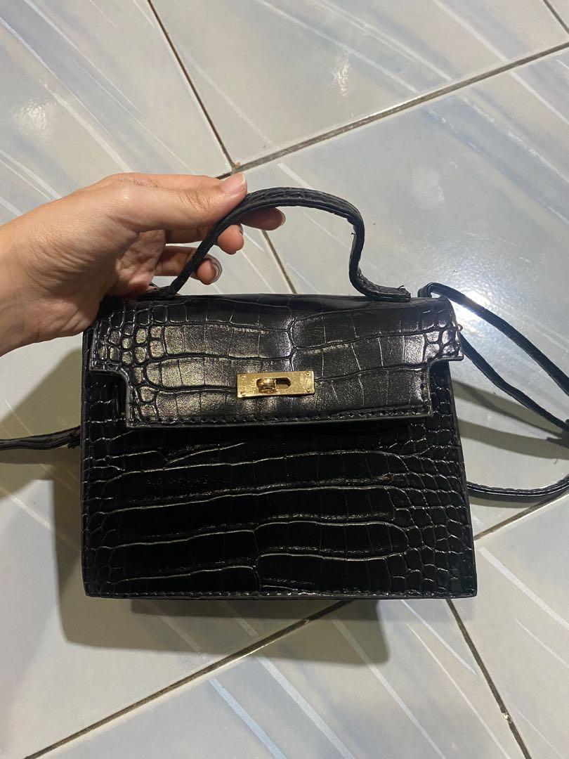 black mini handbag