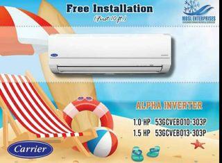 Brand New Carrier Fp 53gcvbe010 303p 1hp Alpha Inverter Split Type Aircon Fp 53gcvbe013 303p 1 5hp Tv Home Appliances Air Conditioning And Heating On Carousell
