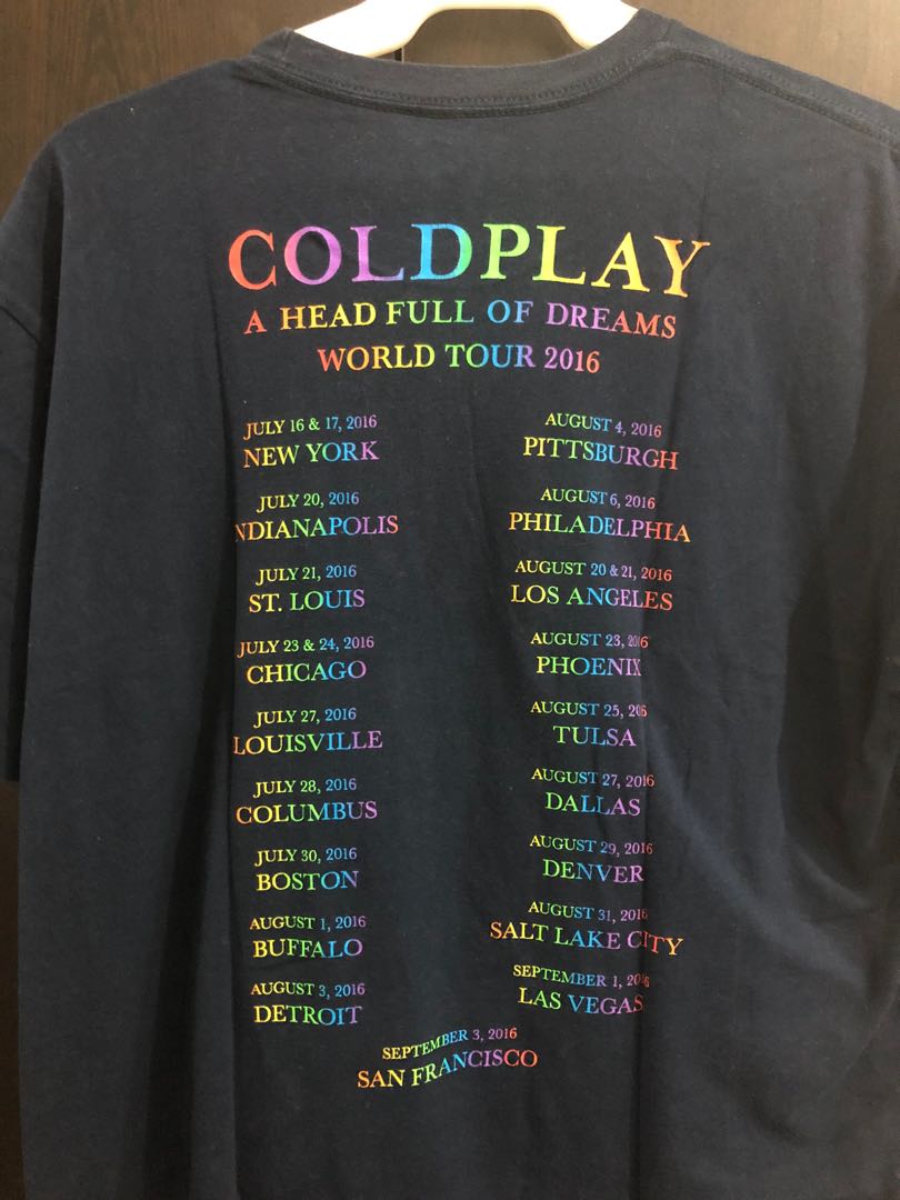 Coldplay 'A head full of dreams' 2016 Tour shirt - Depop