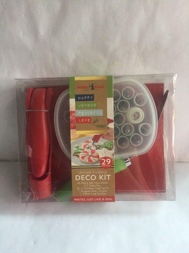 Deco Kit for Baking (29 pcs. set ) (Category: Home Improvement Tools & Accessories) located in Pasay City. Submitted by redgiftshop (Listing ID 1082519030, Image 1). Description: deluxe frosting deco kit 29 pc Stainless Steel Tip Kit 1 Universal Inner Coupler 1 Offset Icing Spatula .