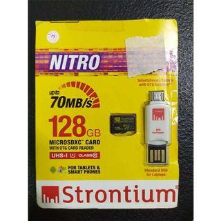 **DP Strontium Nitro 128gb Micro SDXC Class 10 w/ OTG Card Reader