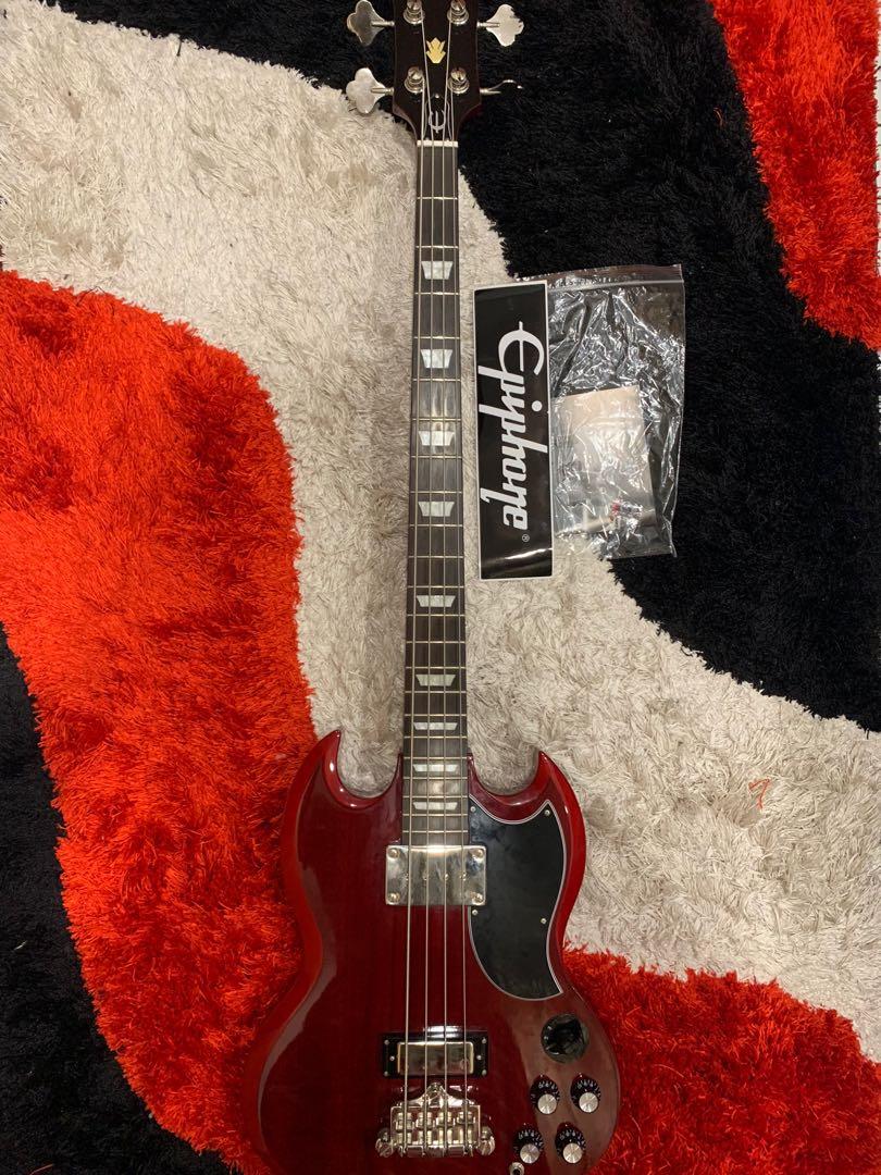 Epiphone Eb 3 2 Pickup 4 String Bass Cherry Music Media Music Instruments On Carousell