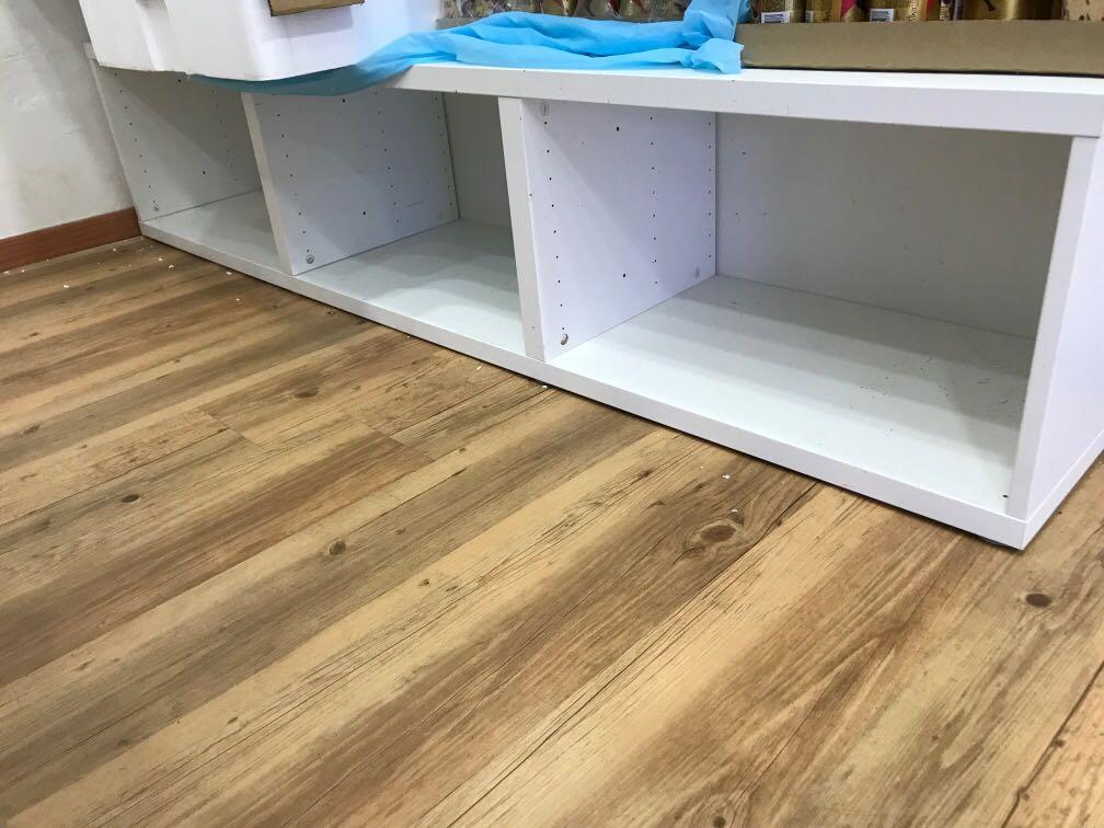 Free Ikea white kallax with backboard, Furniture & Home Living