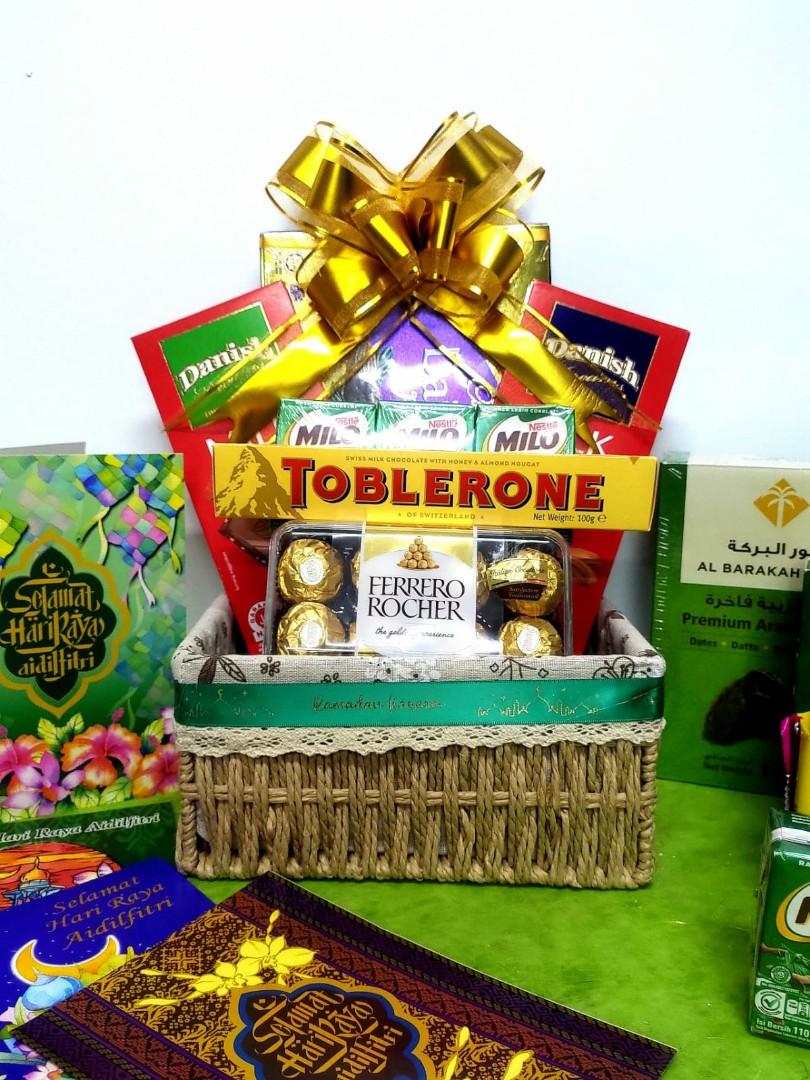Hari Raya Hamper Premium Bastket Free Delivery Food Drinks Gift Baskets Hampers On Carousell