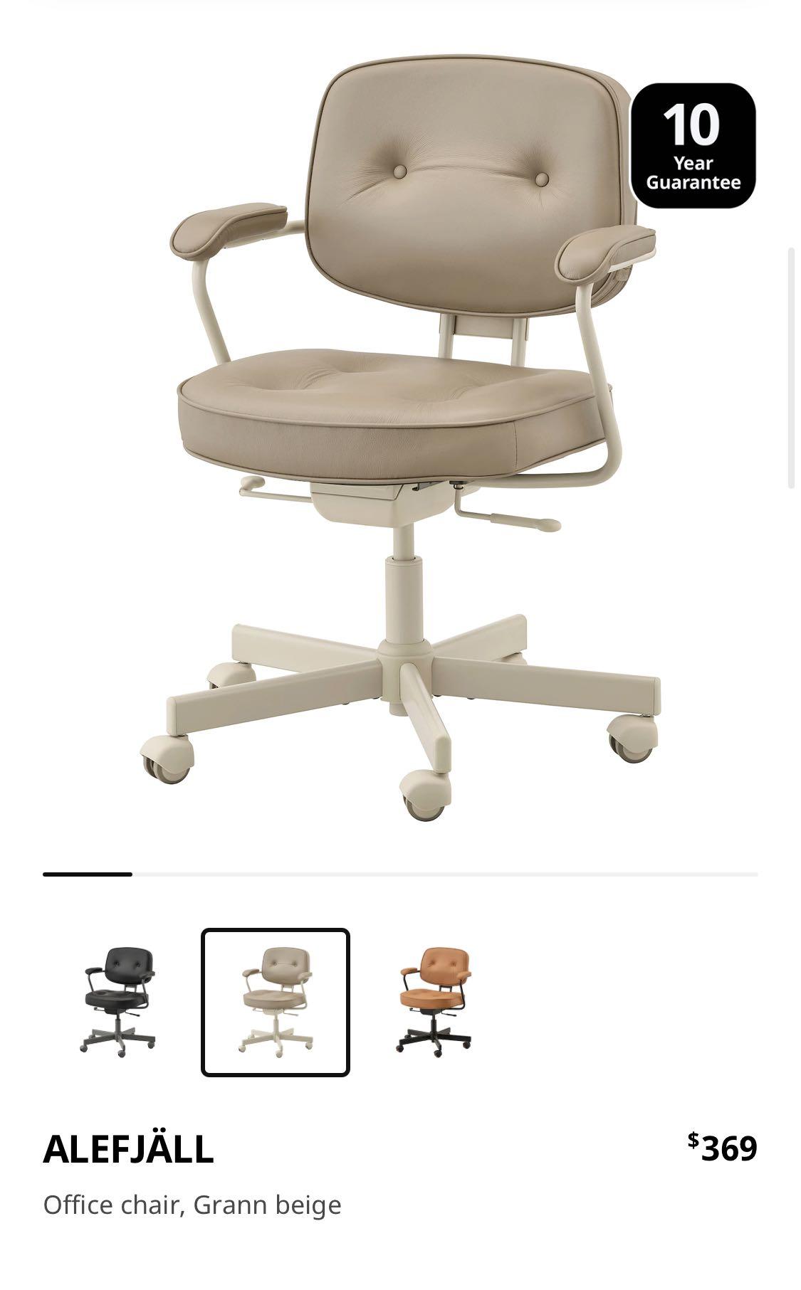 IKEA ALEFJALL OFFICE CHAIR UP 369 Furniture Home Living Furniture Chairs on Carousell