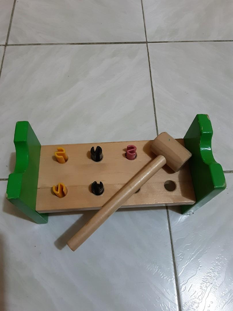 IKEA hammering toy (Category: Infant Playtime) located in Caloocan City. Submitted by yingwen_laoshi (Listing ID 1080793745, Image 1). Description: IKEA hammering toy is: *preloved & EUC *orig IKEA * I can give discounts for bundle toy purchases(see my other posts) *no more add'l pics to show, I'll kip looking for the other 3 pins MOP: GCASH/BDO RFS: outgrown na.