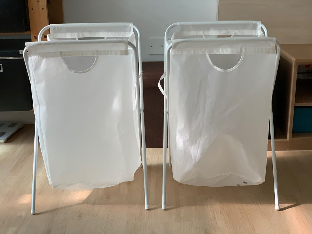 JÄLL Laundry bag with stand, white, 18 gallon - IKEA