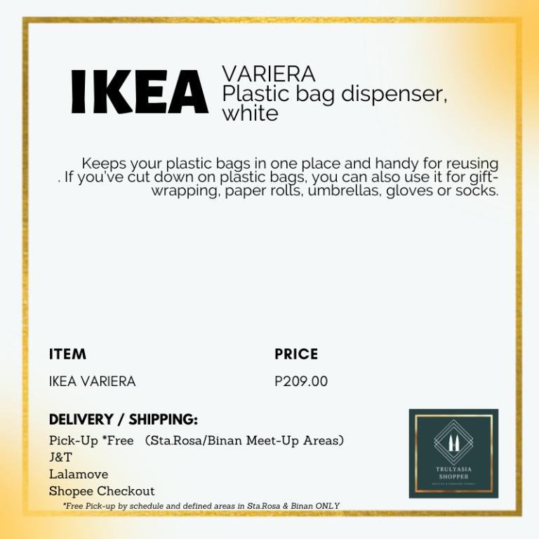 New IKEA VARIERA Plastic Bag Dispenser White Gift Wrappings Paper Rolls  Umbrella