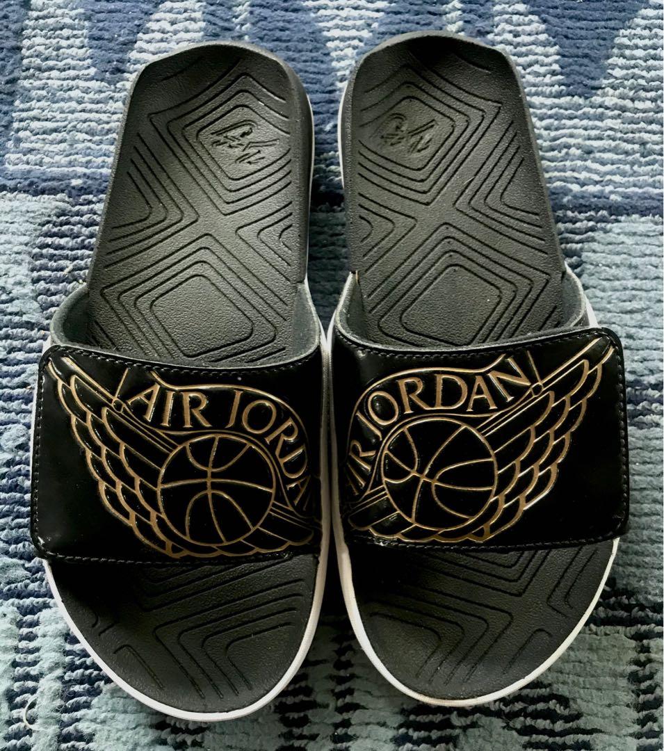 Jordan Hydro 7 Black Metallic Gold White GS AA2516 021