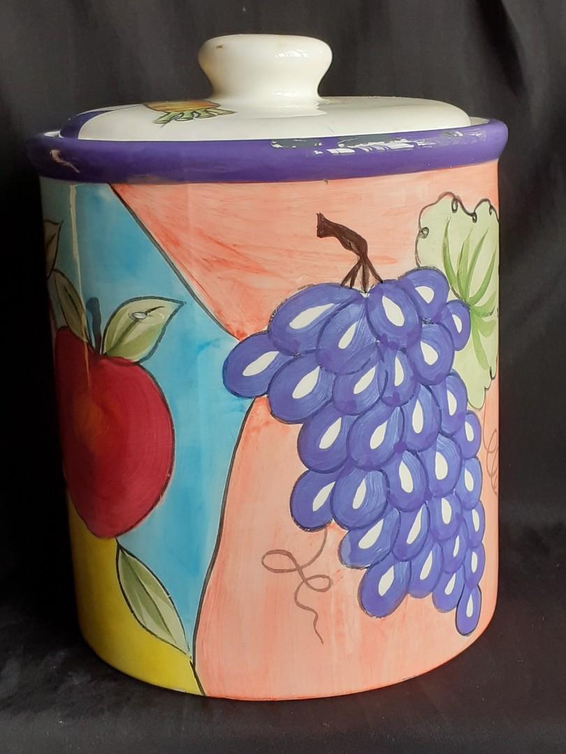 Kitchen canister, ceramic, never used (Category: Food Organization & Storage) located in Muntinlupa City. Submitted by 25brent (Listing ID 1082531979, Image 3). Description: With minor factory defects and small nicks around the inside rim. Never used, just kept in storage. P800 excluding shipping cost. Payment via GCash or fund transfer to BPI..