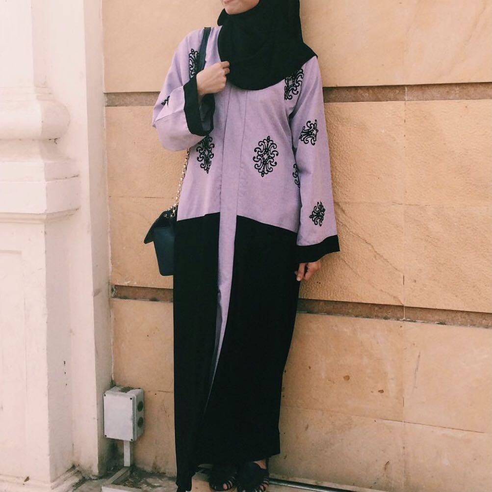 Light purple sales abaya