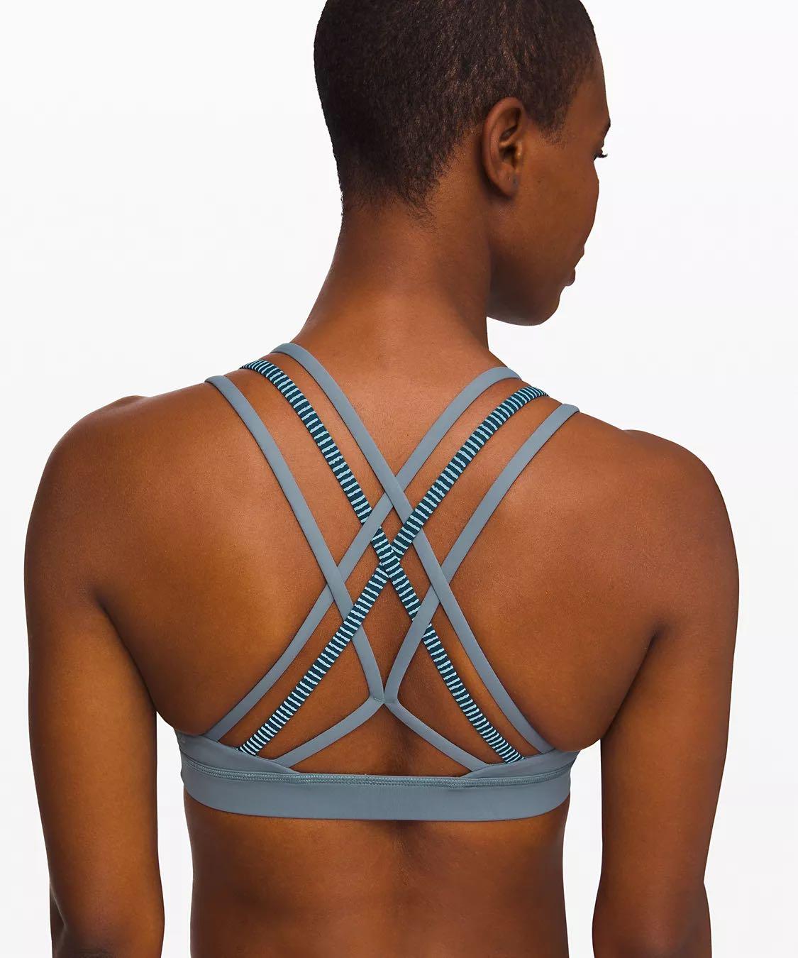 Lululemon BNWT Energy Bra Strappy Special Edition - Blue Charcoal / Night  Diver size 4, Men's Fashion, Activewear on Carousell