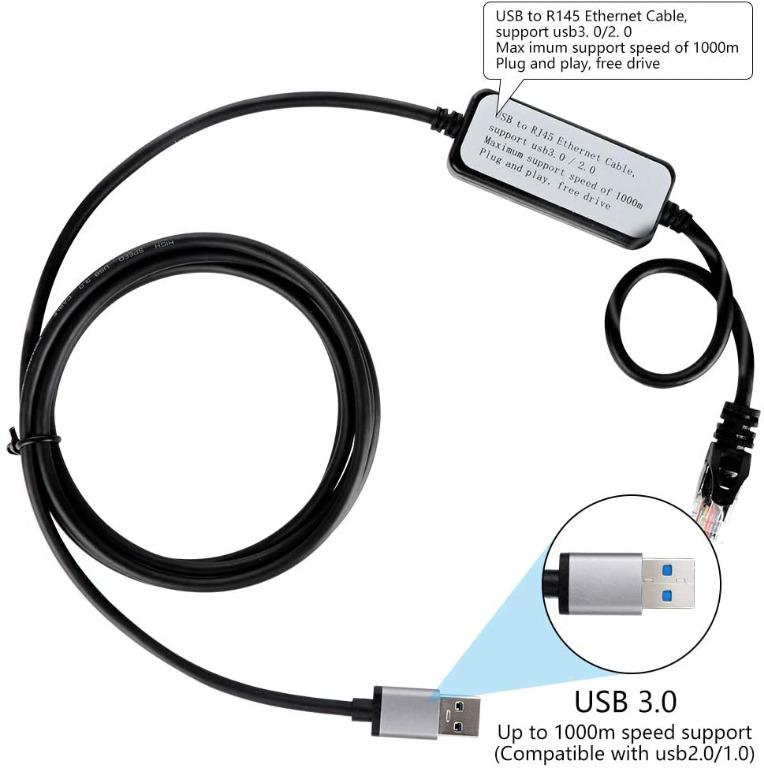 Moyina USB3.0 to RJ45 Gigabit Cable For Switch Router Gateway Modem With MacOS Windows