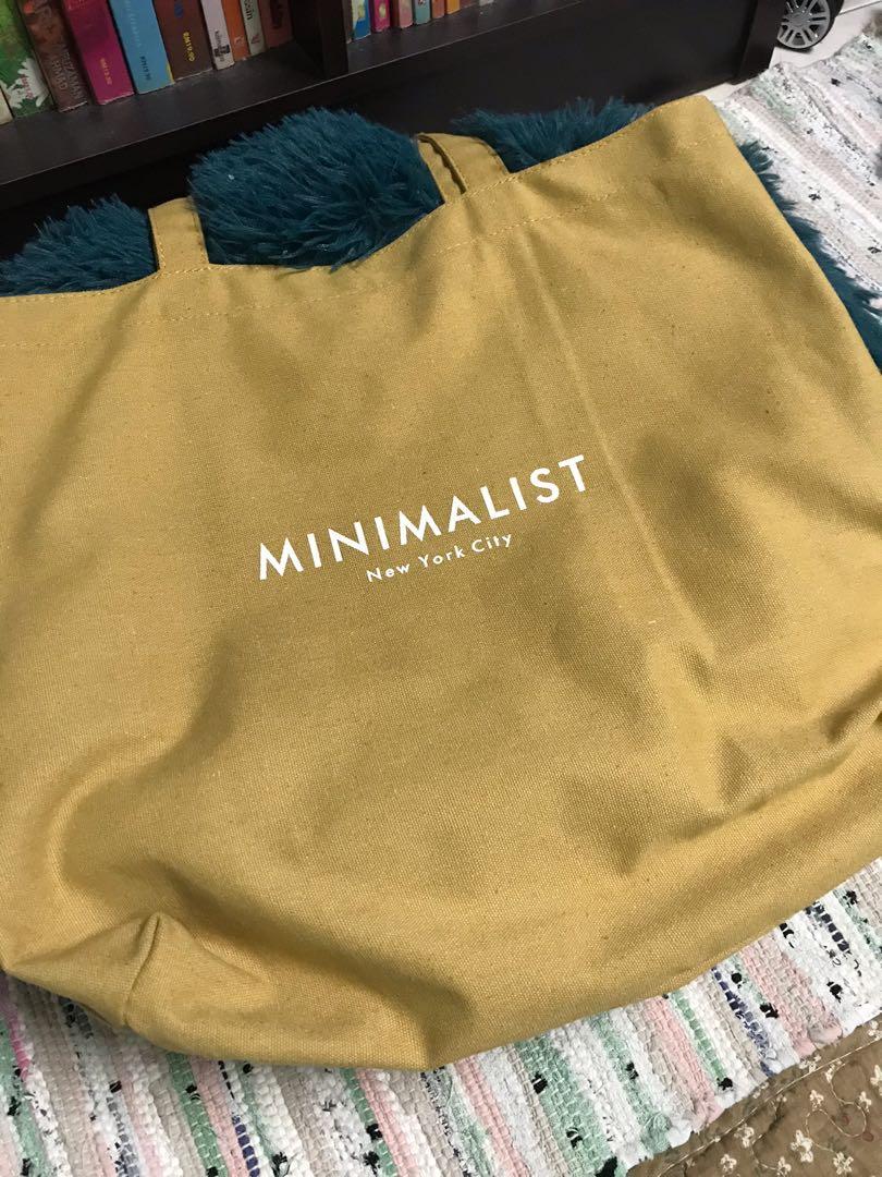 New free another totebag Cotton On Minimalist New York Canvas Tote Bag Totebag with Free gift