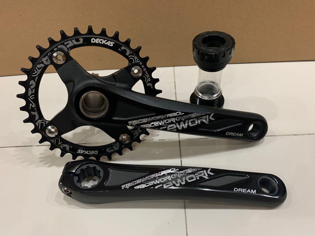 New Racework crankset Sports Equipment Bicycles Parts Bicycles on Carousell
