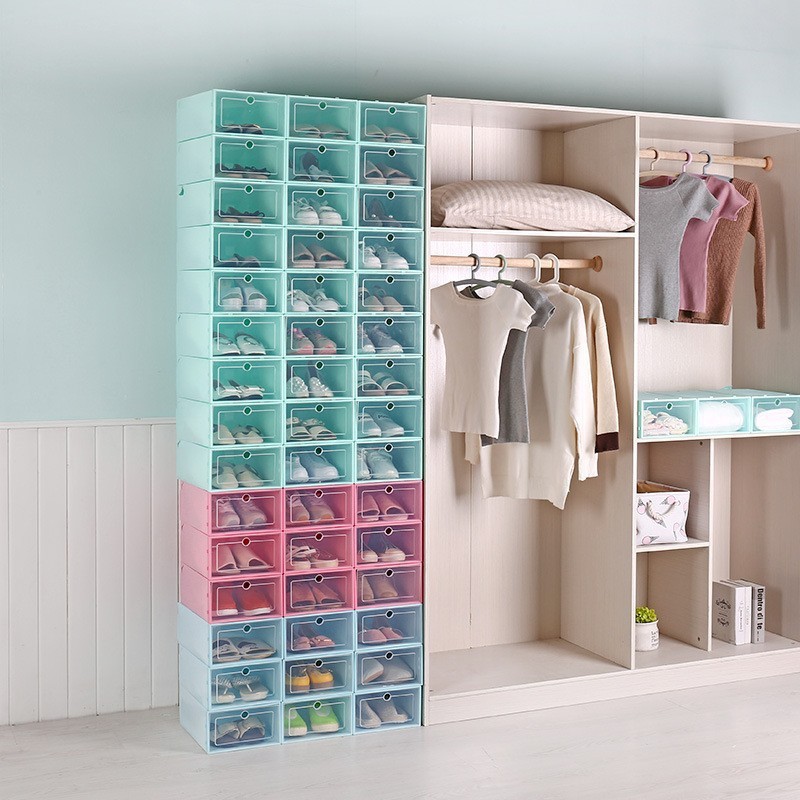 New Shoe Box Organizer Transparent Multi use Plastic Shoe Storage Box Organizer Furniture Home Living Home Improvement Organization Storage Boxes Baskets on Carousell