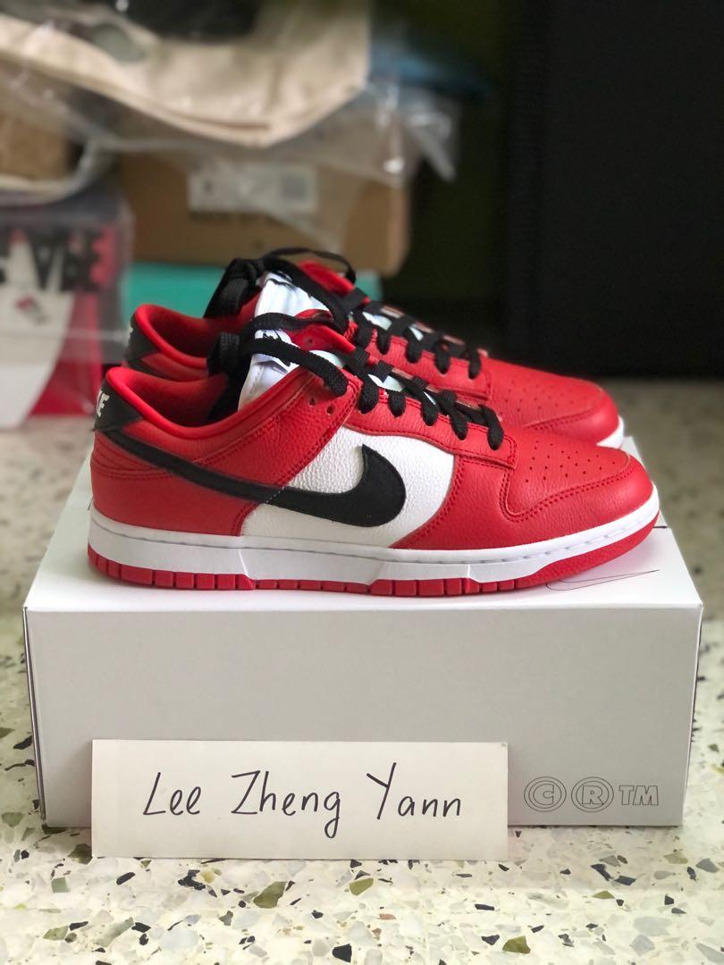 Nike Dunk Low by You Custom Red/Chicago UK7.5