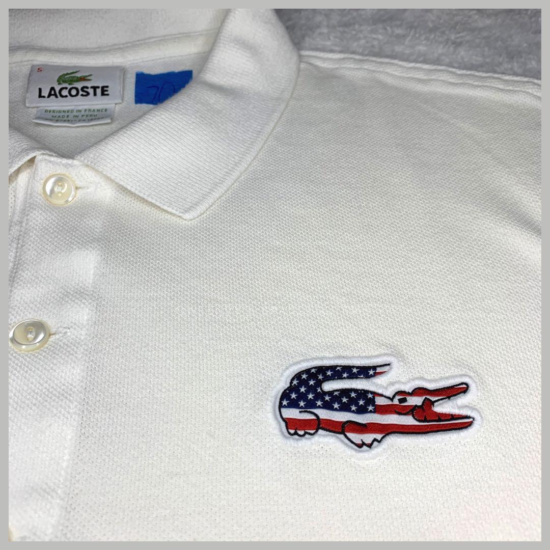 Original Lacoste US Flag Polo Shirt, Fashion, Tops & Sets, & Polo Shirts on Carousell