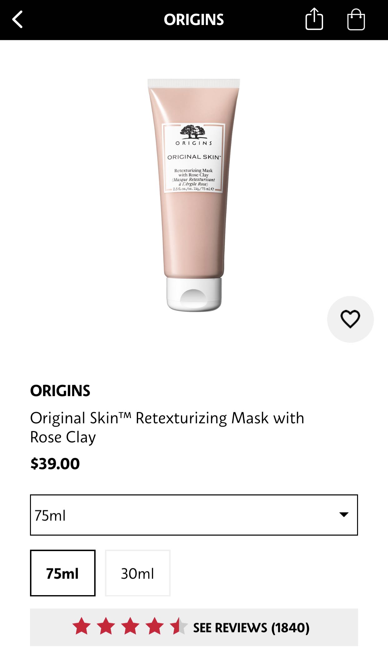 Origins Skin Retexturing Mask with rose clay, Beauty & Personal Care