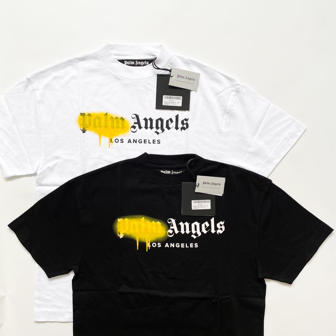 Palm Angels Black Los Angeles Sprayed T-Shirt