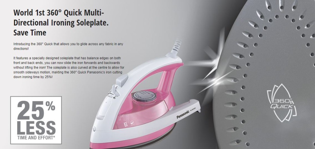 Panasonic 360 Quick Multi Directional Iron NI W310TS TV Home