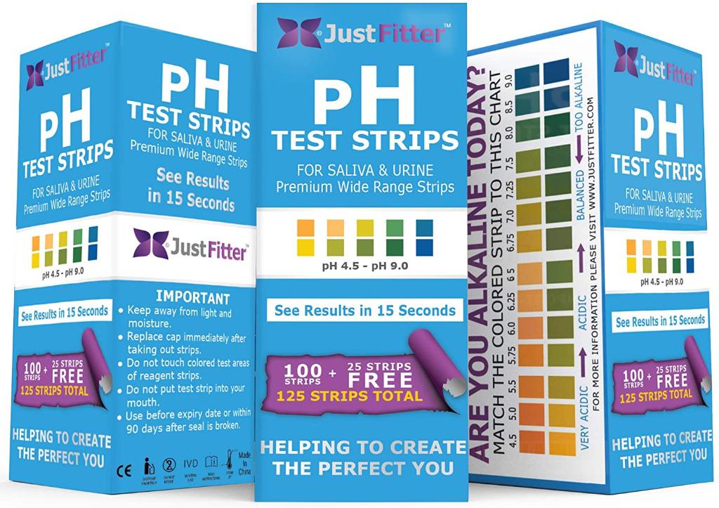 pH Test Strips for Testing Alkaline and Acid Levels in The Body. Track