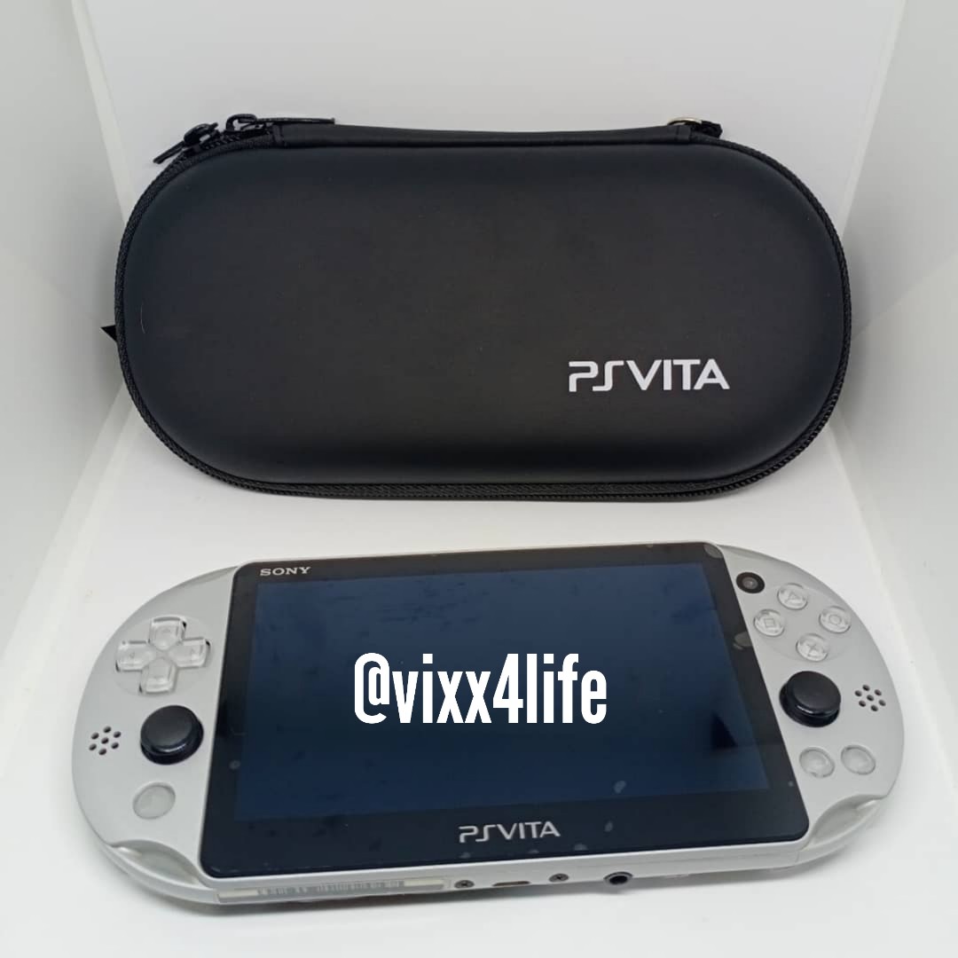 PS VITA 2K SLIM SILVER CONSOLE ONLY JAILBROKEN HENKAKU H ENCORE