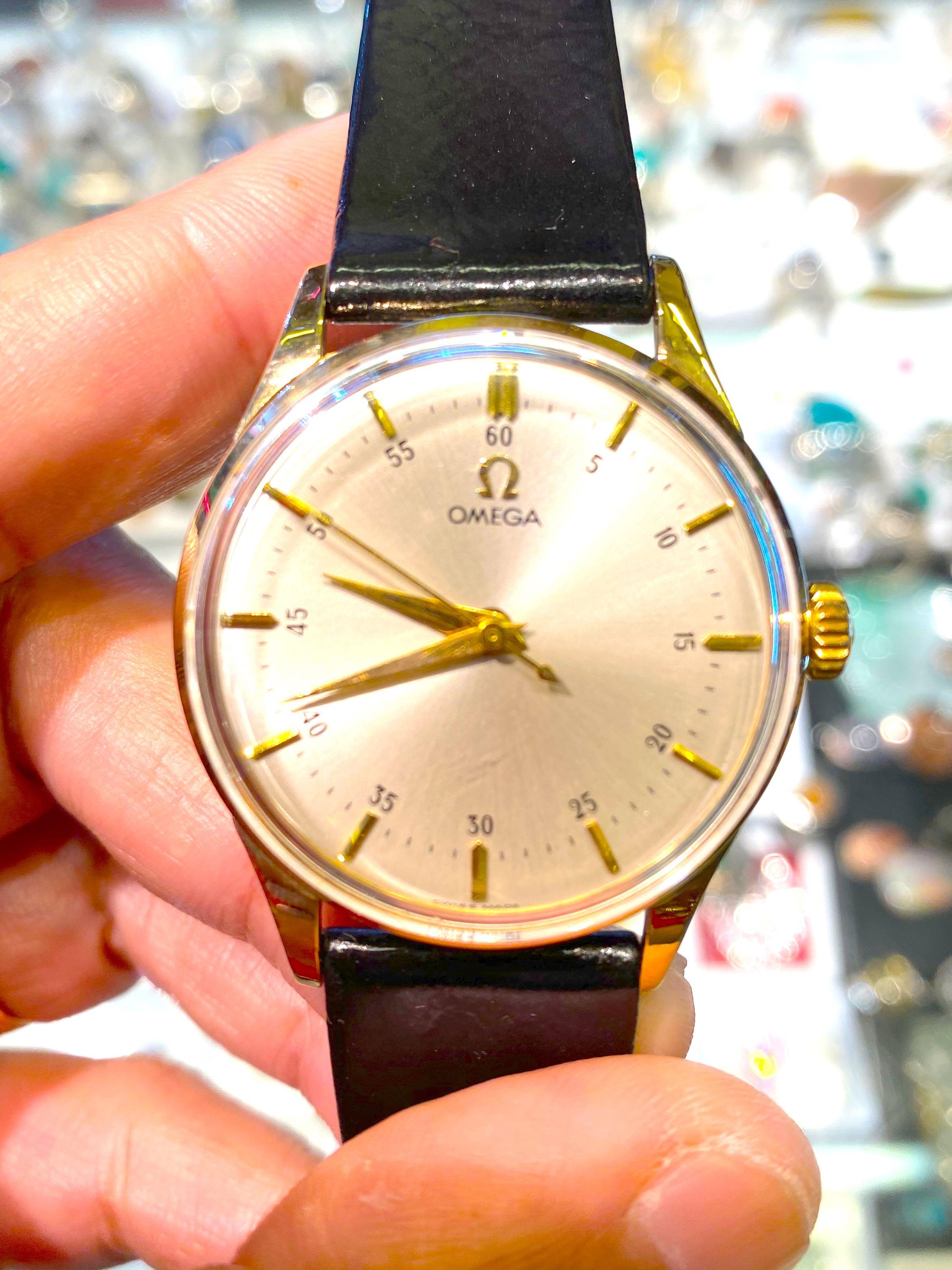 Rare 1950’s Omega Solid 14K Gold Watch Caliber 283.