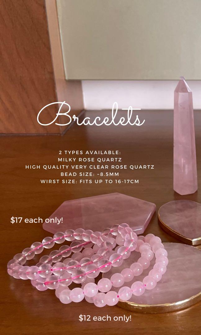 Rose Quartz Bracelet Women s Fashion Jewelry Organisers