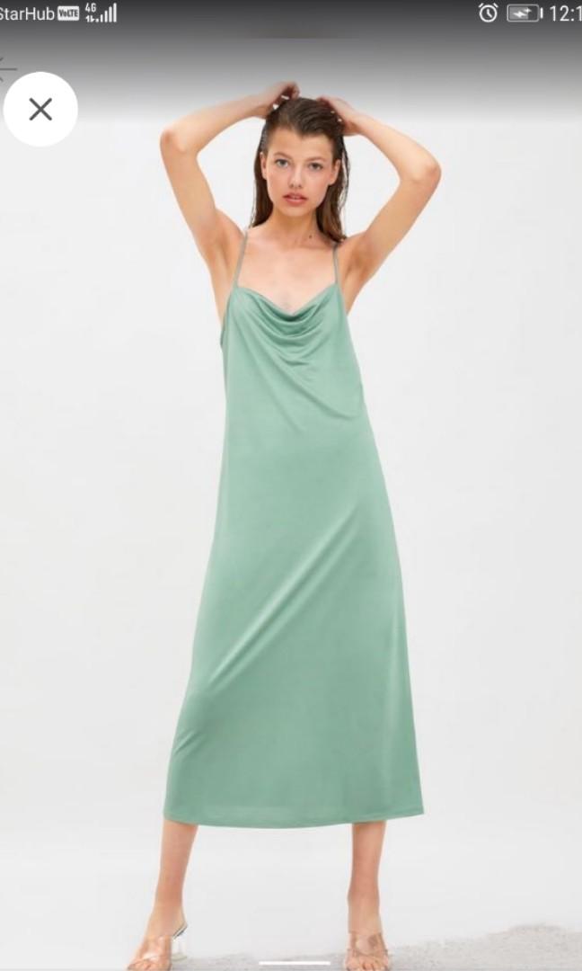 zara sage green dress Zara Sage Green Dress