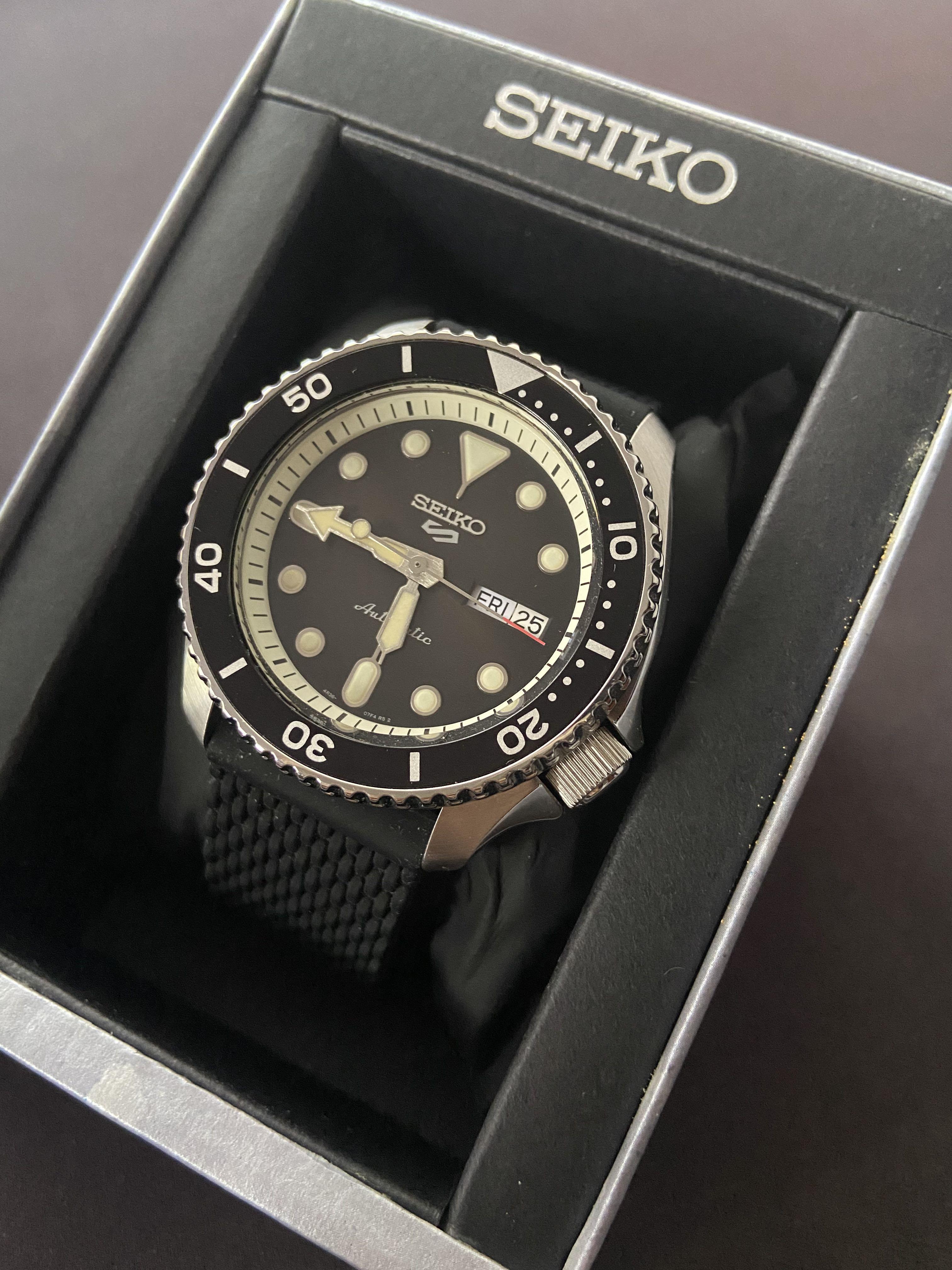 Seiko 5 Sports SRPD Black Men s Fashion Watches Accessories