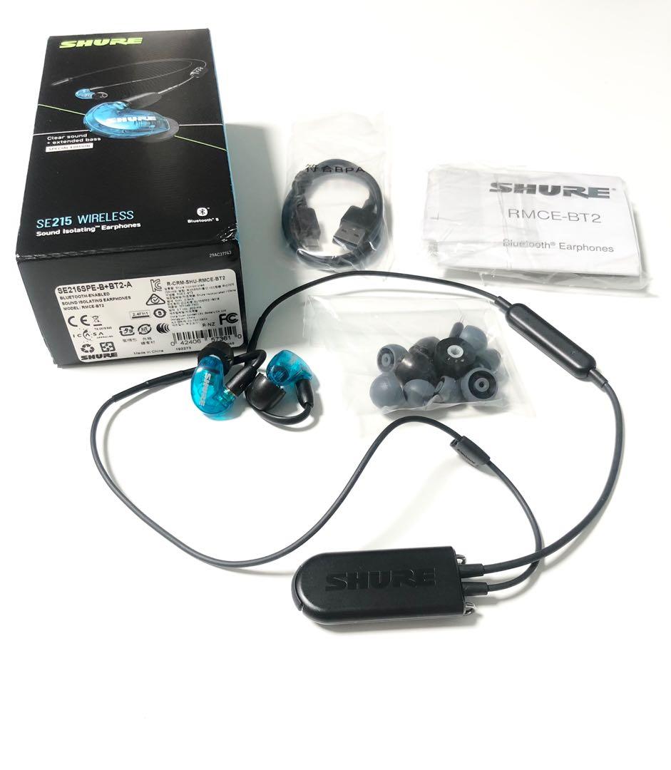 Shure SE215 BT2 Bluetooth ear phones 藍芽耳機, 音響器材, 耳機