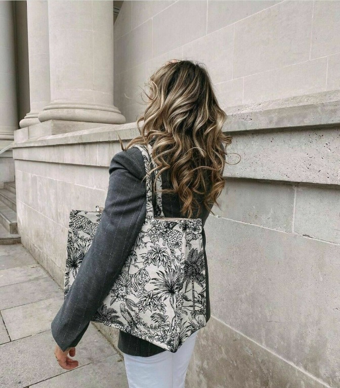 Sold Out Limited Edition H M Jacquard Weave Jungle Print Tote Handbag