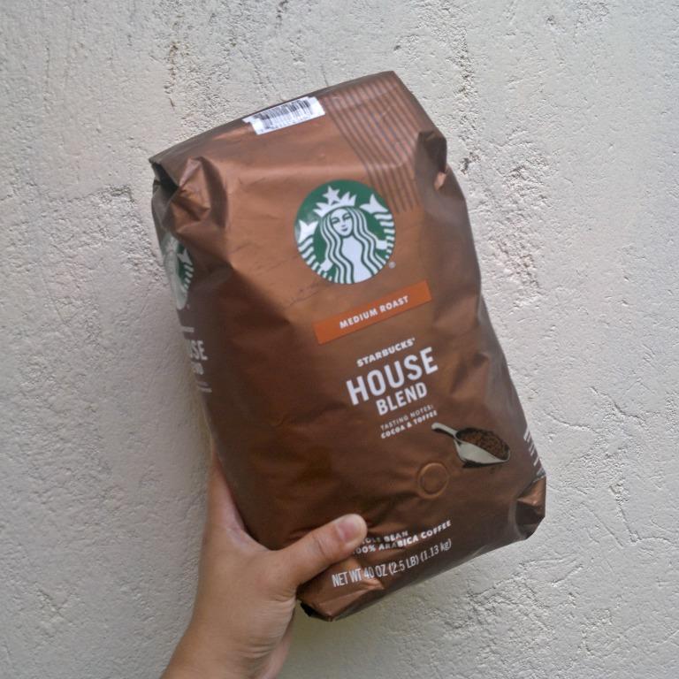 Starbucks House Blend, Medium Roast Whole Bean (Category: Beverages) located in Manila. Submitted by wanderingaroha (Listing ID 1082527316, Image 1). Description: Starbucks House Blend Medium Roast Whole Bean 100% Arabica Coffee Net Weight: 40 oz (2.5 lb) (1.13 kg) Shipping c/o buyer Thank you!.