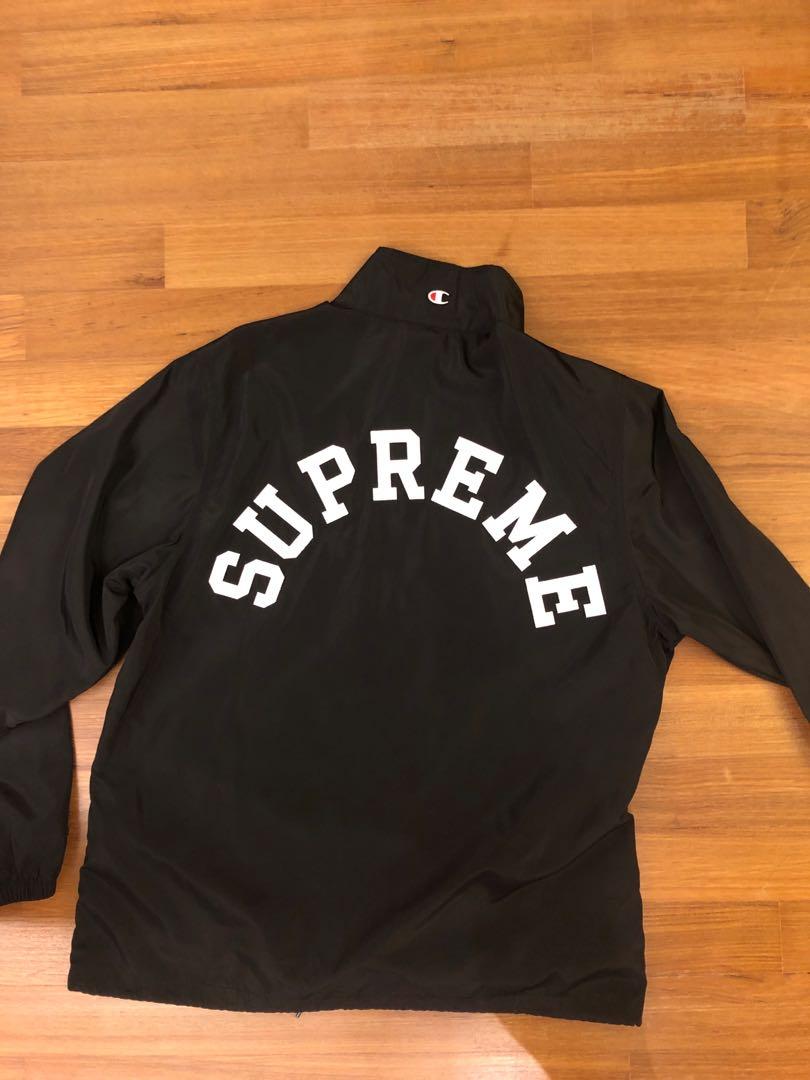 Supreme x champion half zip pullover windbreaker Men s Fashion