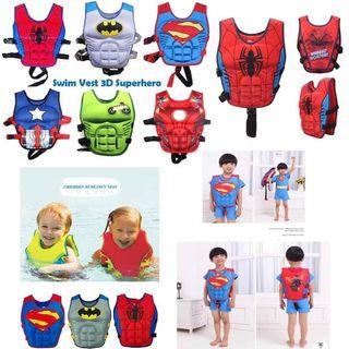 Swimming Vest / Life Jackets for Kids (Avengers, Marvel, Justice League, Superman, Batman, Ironman, Spiderman, Hulk, Captain America)