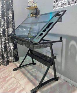 Tempered Glass Drafting Table