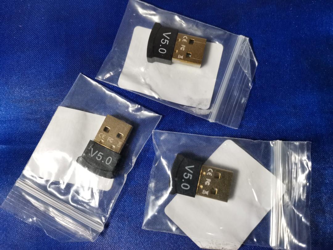 USB Bluetooth 5.0 Dongle for Laptop and Desktop (Category: Networking) located in San Jose del Monte. Submitted by neone.electronics (Listing ID 1082499516, Image 2). Description: Bluetooth v5.0 Convert non-bluetooth enabled PCs to bluetooth enabled within seconds. Compatibility: For Windows 7/8/10/Vista/XP/2000/98/Me. Working on Bluetooth headsets and speakers 250pesos each Meet up at San Jose del Monte, Bulacan.