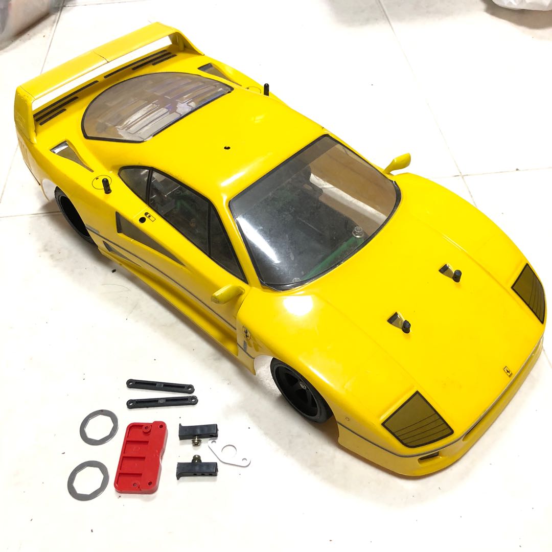 Used Vintage RC Car Tamiya Ferrari F40 Group C Chassis, Toys & Games