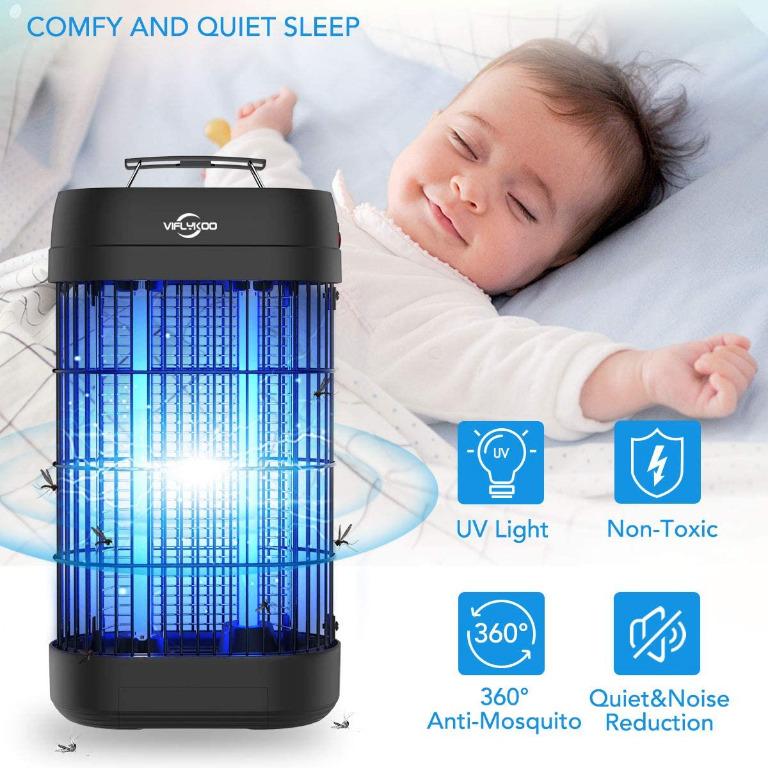 (W3) Viflykoo Insect Killer, Electric Insect Fly Zapper Bug Zapper 18W