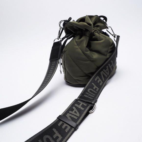 Zara quilted sales mini bucket bag