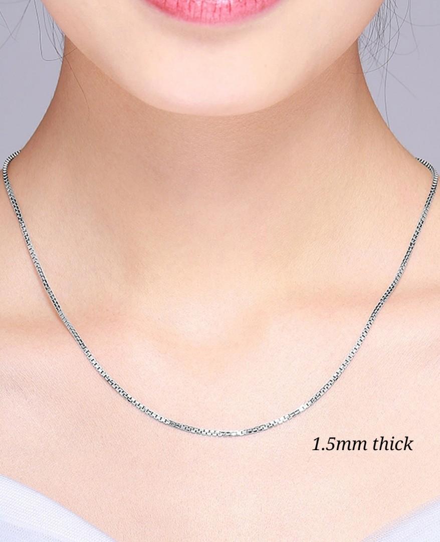 18k Gold White Gold Rose Gold Box Chain Venetian Chains