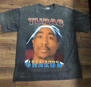 90's Vintage Tupac Bootleg Reprint Rap Tee (off/not legit), Men's