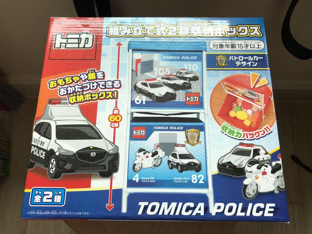 日本景品tomica Police 雙層收納盒收納架 玩具 遊戲類 玩具on Carousell